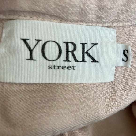 York Street Pink Button Up Collared long sleeve shirt size small - Picture 9 of 11